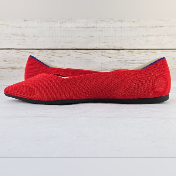 Rothy's Ballet Flats Pointed Toe Bright Red Women's Size 8.5 - Picture 7 of 14